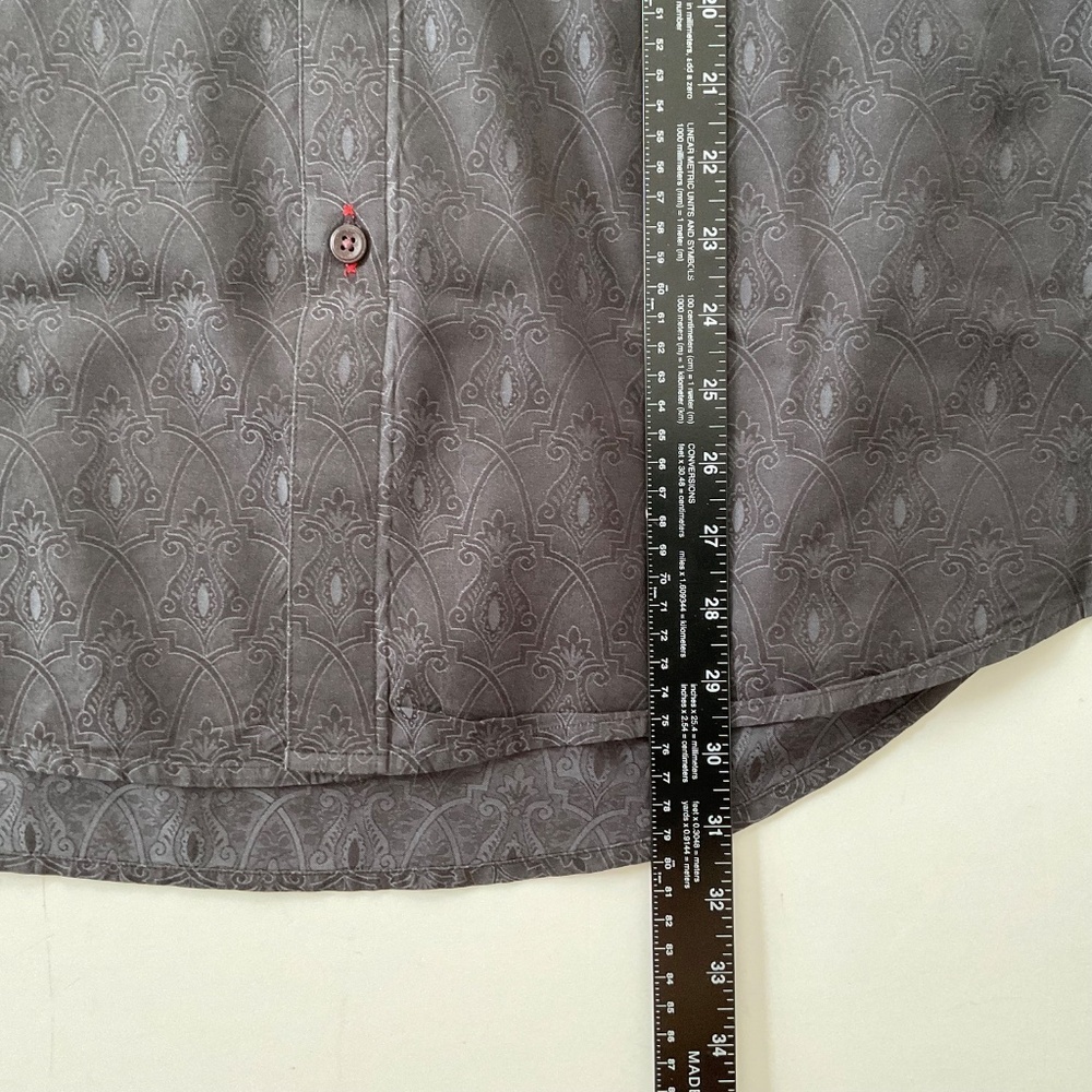 Robert Graham Mens Exclusive Button Down Shirt 2XL Black Renaissance Raphael - Picture 4 of 12